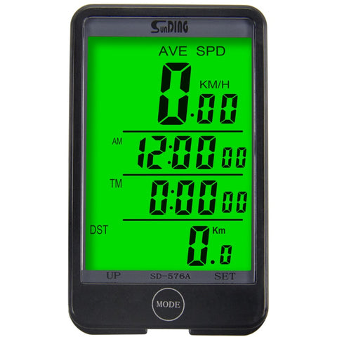 Sunding SD-576A Waterproof Auto Bike Computer Light Mode Touch Wired Bicycle Computer Cycling Speedometer with LCD Backlight